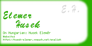 elemer husek business card